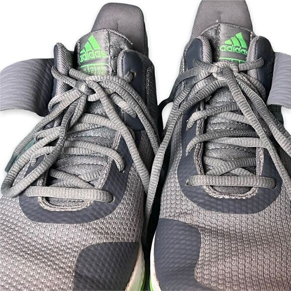 Mens Adidas‎ Explosive Bounce Basketball Grey Lime Green Shoes 6 main image 12